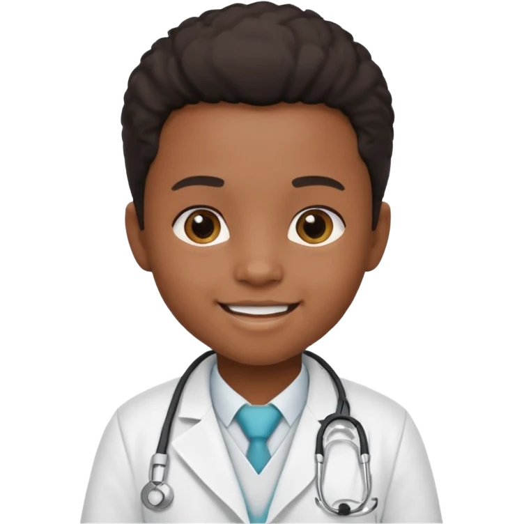 black child doctor emoji