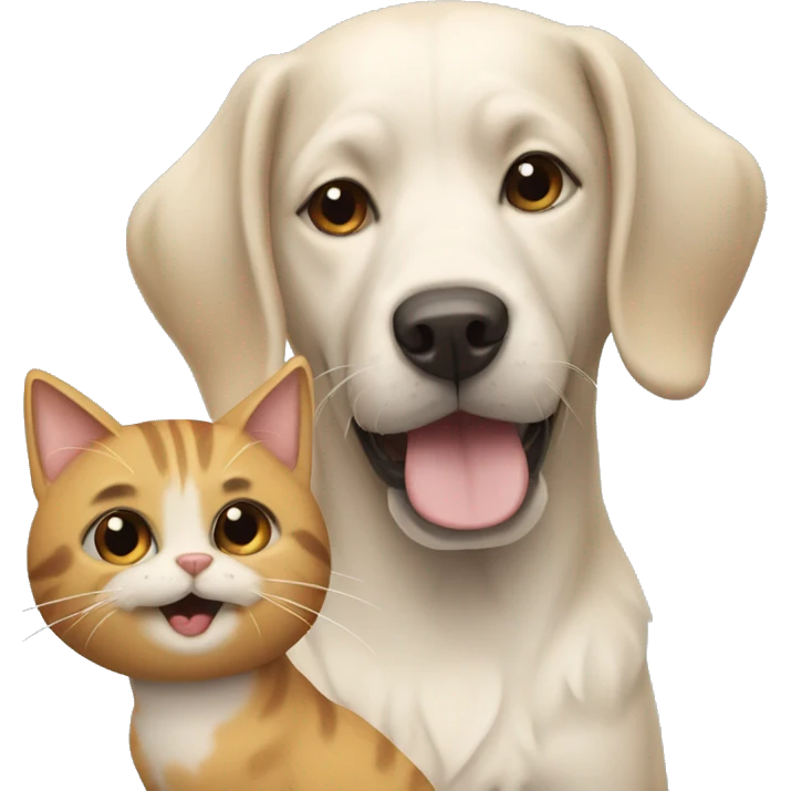 Dog and cat friend emoji