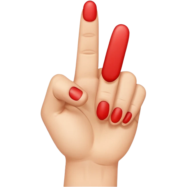 A hand with middle finger down emoji
