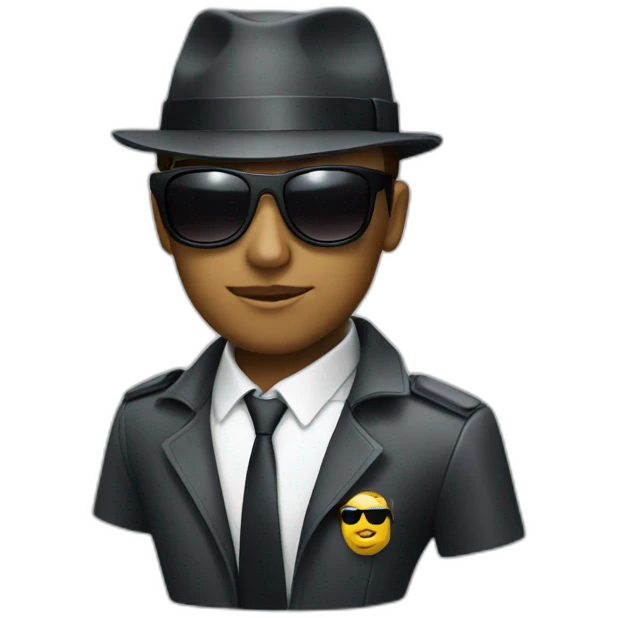 AI Secret Agent with Shades emoji