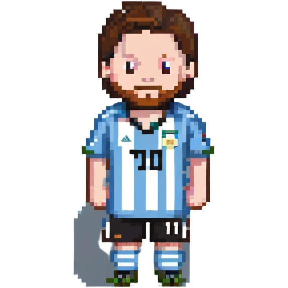 Lionel Messi, famous soccer player with Argentina jersey emoji