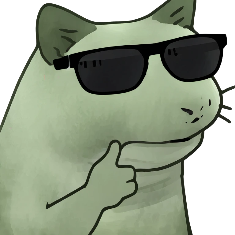 Cat with sunglasses emoji