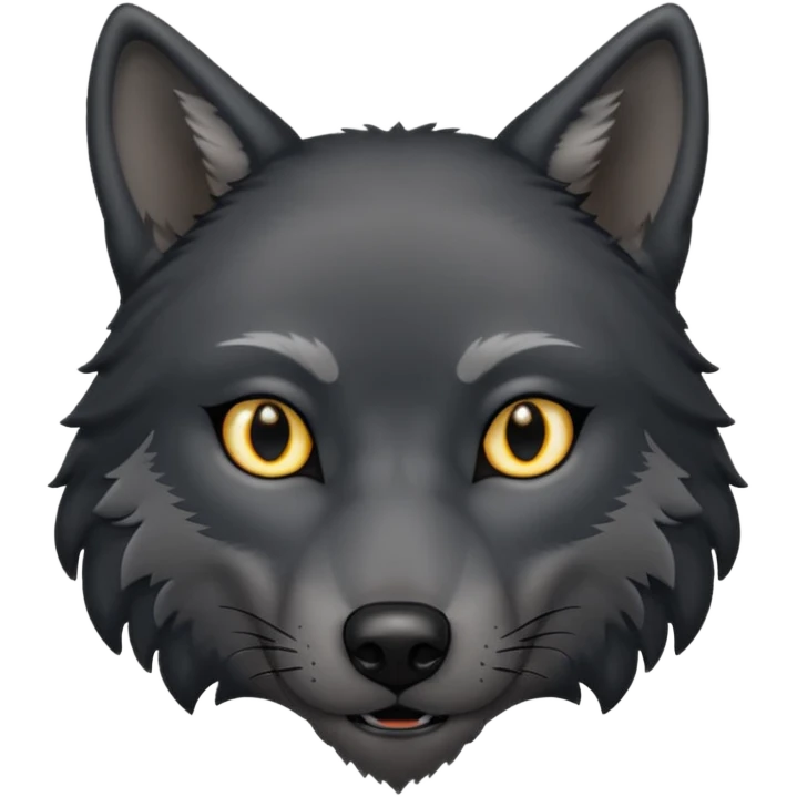 Black wolf emoji