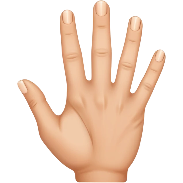 Right hand missing ring finger  emoji