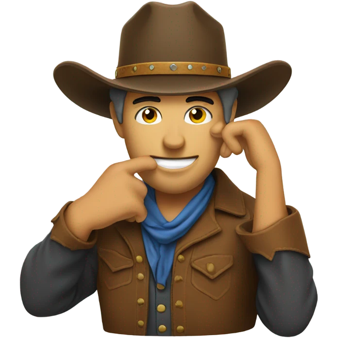 Cowboy tipping hat emoji