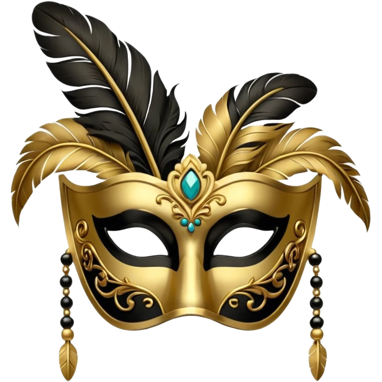 Venetian mask, simple and bold, minimal details emoji