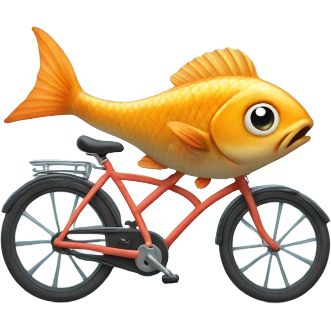 Fish riding bike emoji