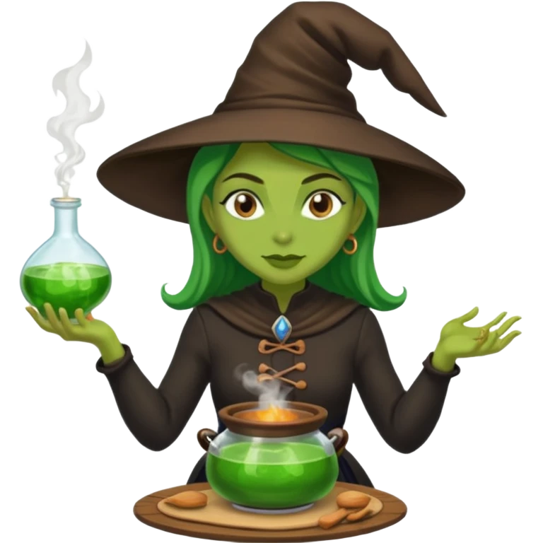green witch cooking potion emoji