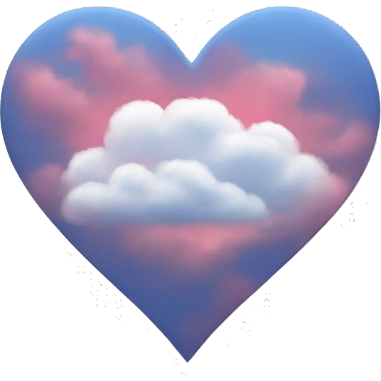 Heart with clouds emoji