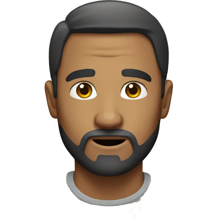 a default emoji of a man but he is on a sca emoji