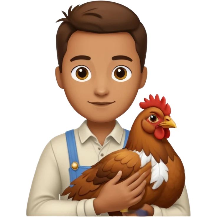 Lope Bryant holding chicken emoji