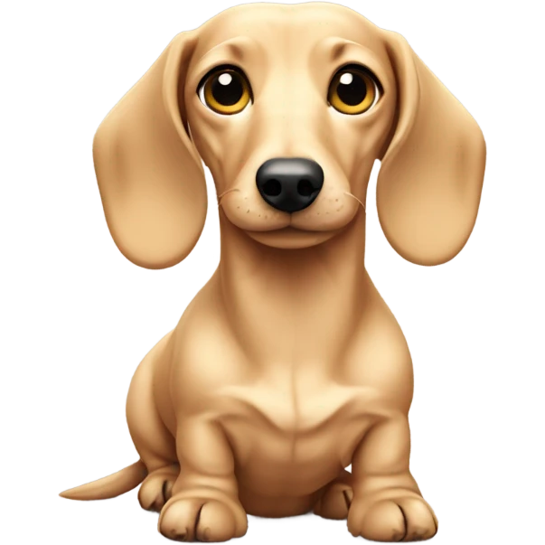 cream-colored dachshund emoji