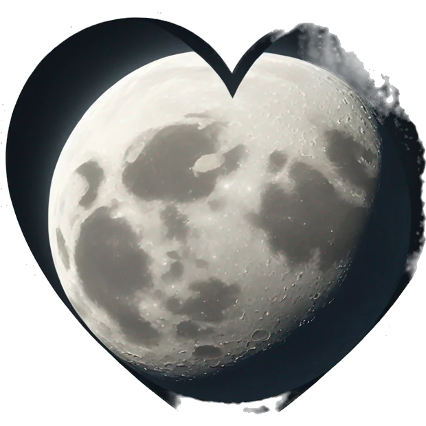 moon in white heart emoji