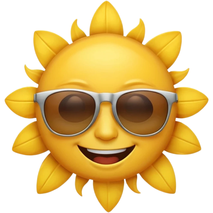 bright sun with sunglasses, cheerful summer vibe emoji
