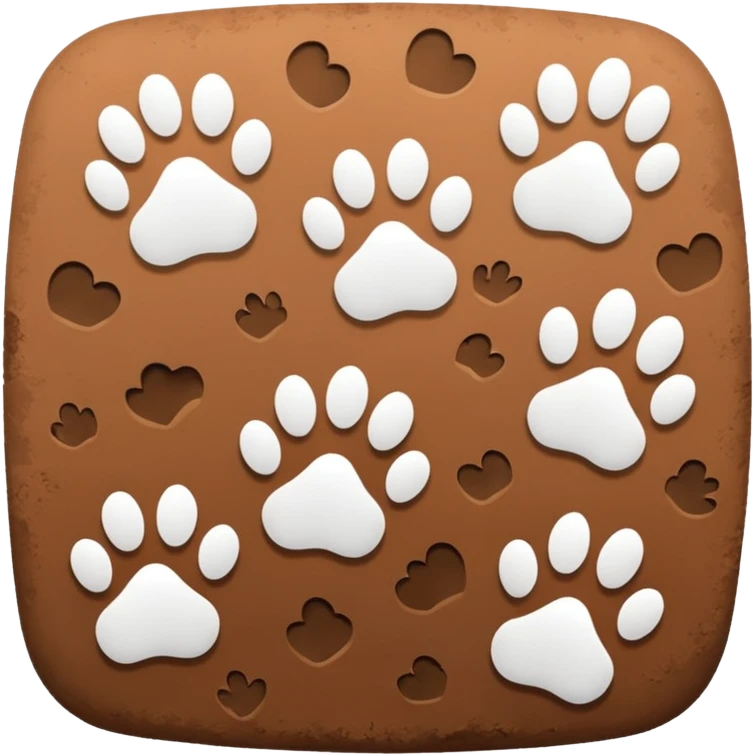 Weiße pfotenabdrücke emoji