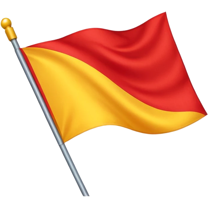  yellow and red flag  emoji