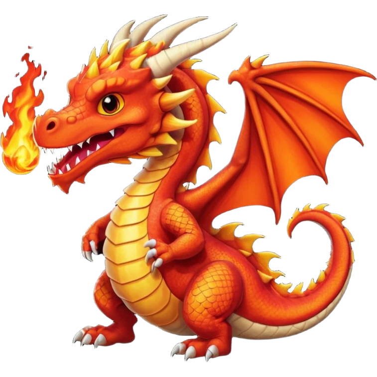 fire-breathing dragon with shirt emoji