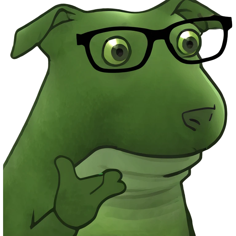 Gözlüklü köpek emoji