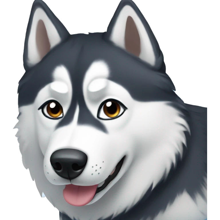 Husky in snow emoji