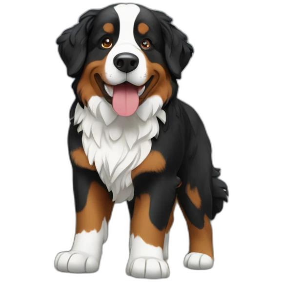 Bernese mountain dog hiking emoji