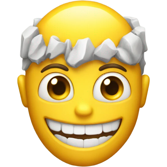 Yellow head emoji with buck teeth emoji