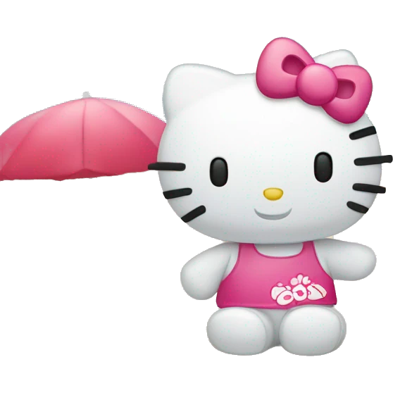 Hello Kitty on the beach  emoji
