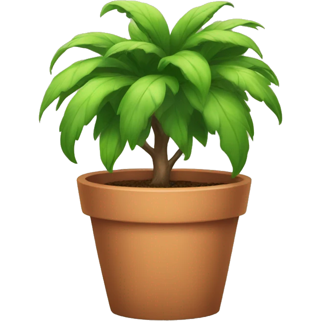 potted plant under the house roof emoji