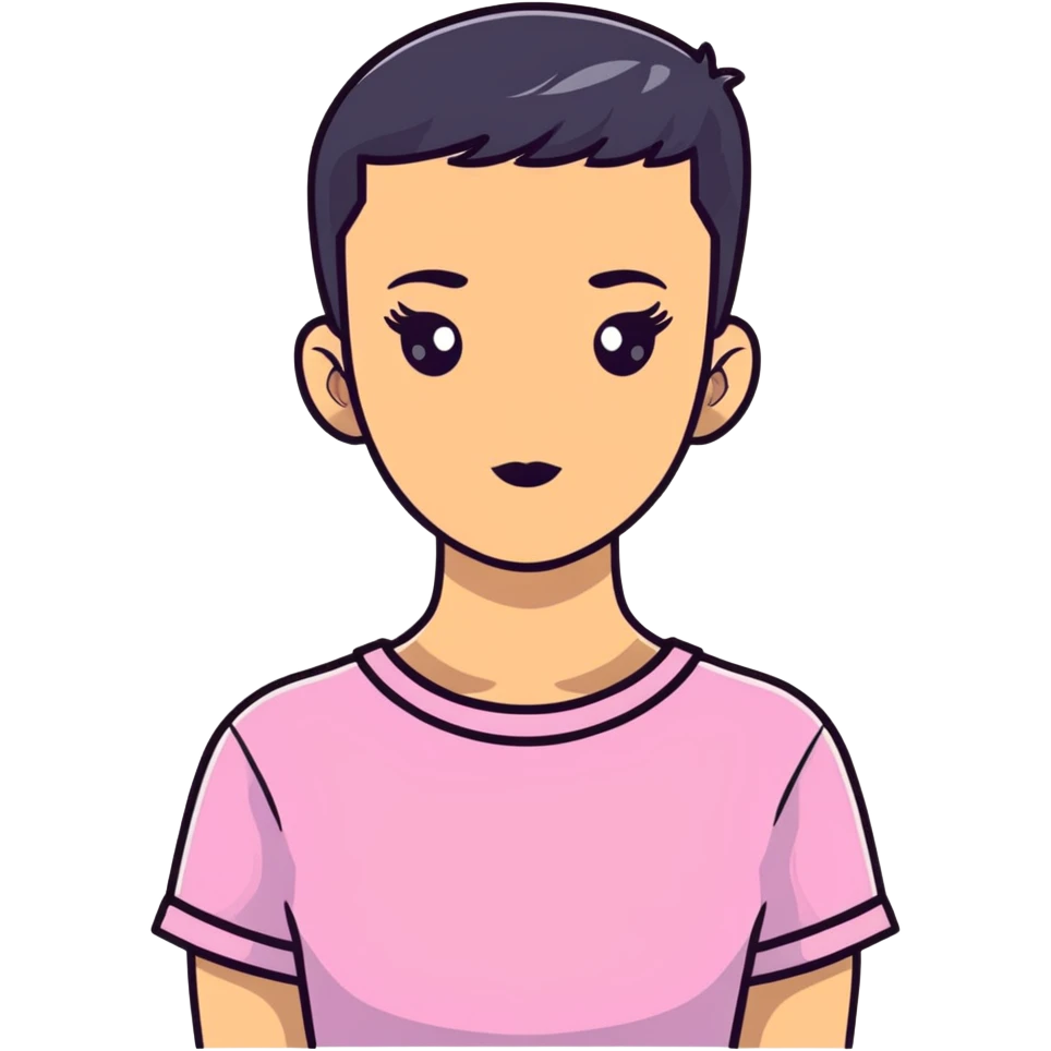 girl with flat top haircut emoji