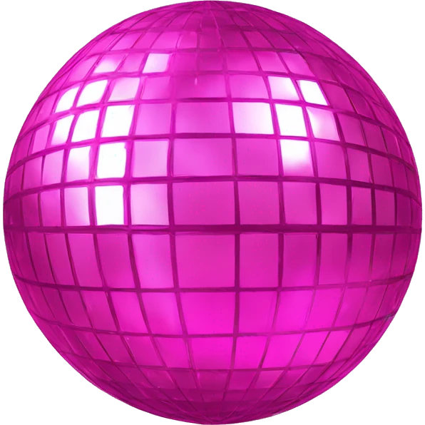 Pink disco ball emoji