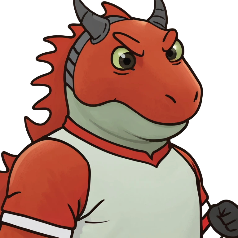 Red dragon hockey black emoji