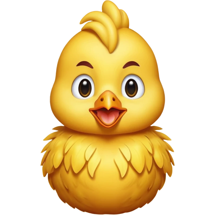 Singing little chicken emoji