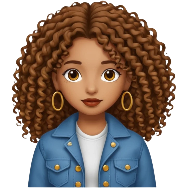 Brown girl aesthetic emoji