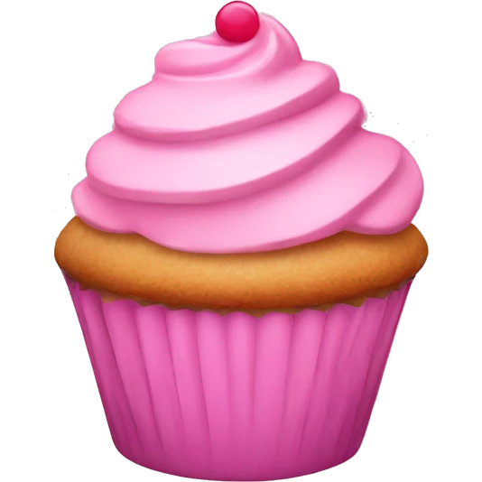 Cute pink cupcake emoji
