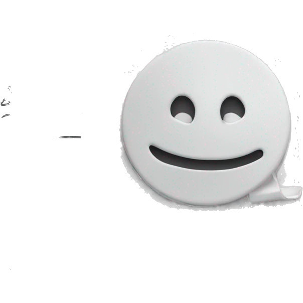 a white measuring tape emoji