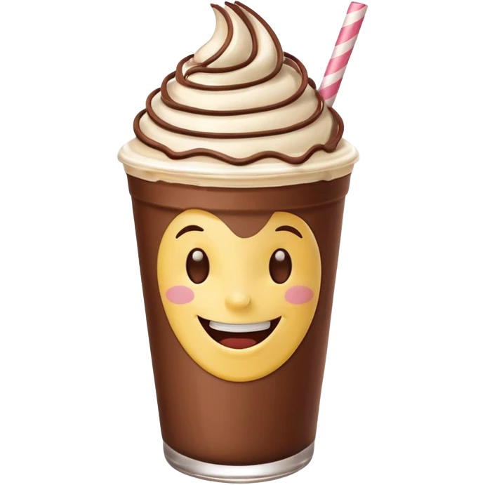 create a winking milkshake emoji  emoji