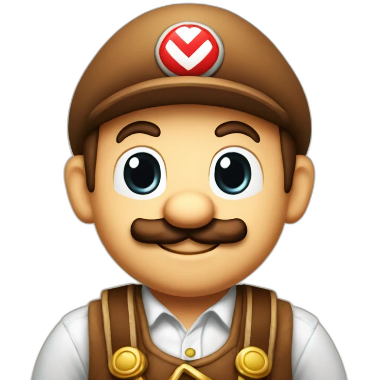 super mario going to the octoberfest with traditional bavarian clothes emoji
