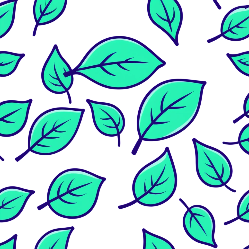 lush green summer leaves floating and spinning in a pleasant summer breeze emoji