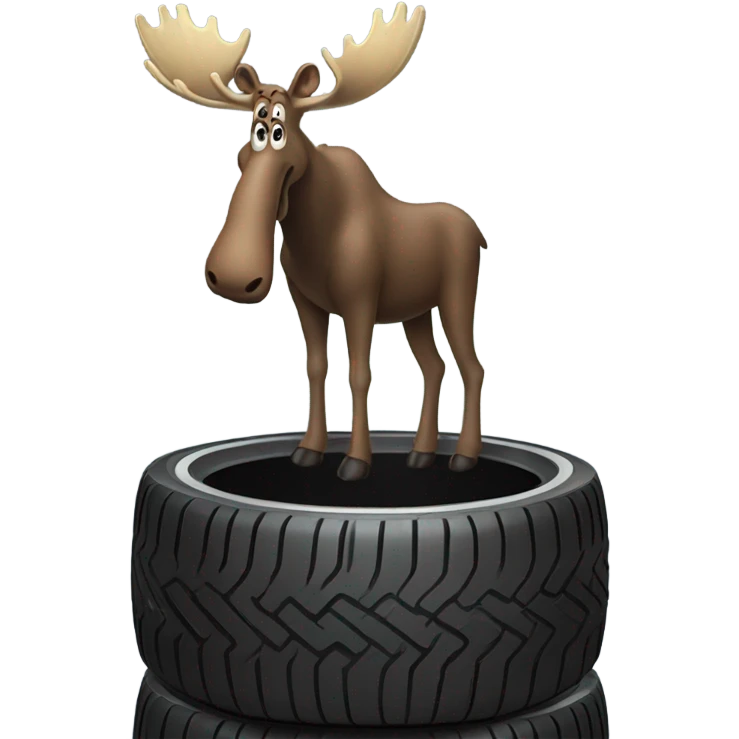 Moose on tire rims emoji