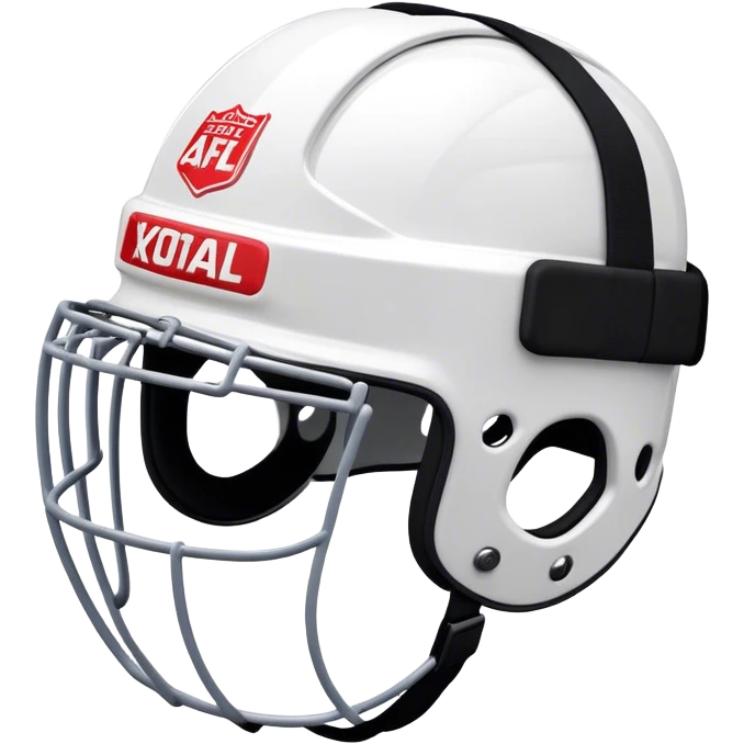 Cinematic Realistic image of AFL headgear featuring detailed cushioning and protective design elements, rendered with dynamic reflections on synthetic materials and set against a blurred action-packed background emoji