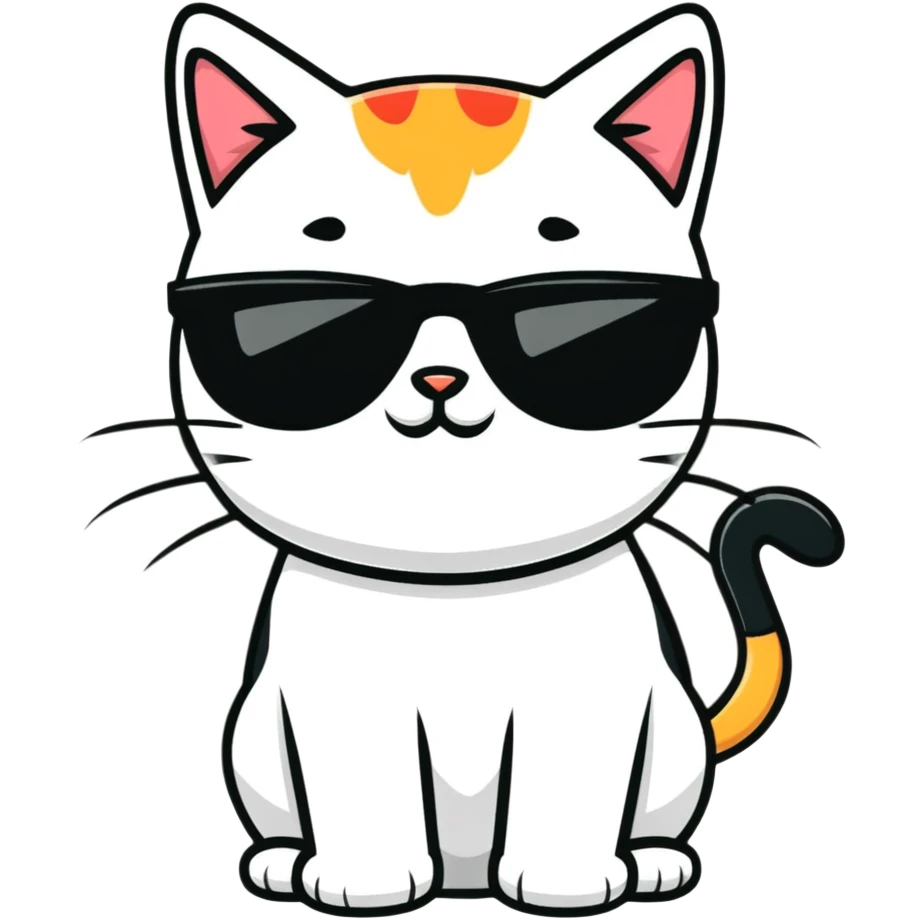 Cat with sunglasses emoji