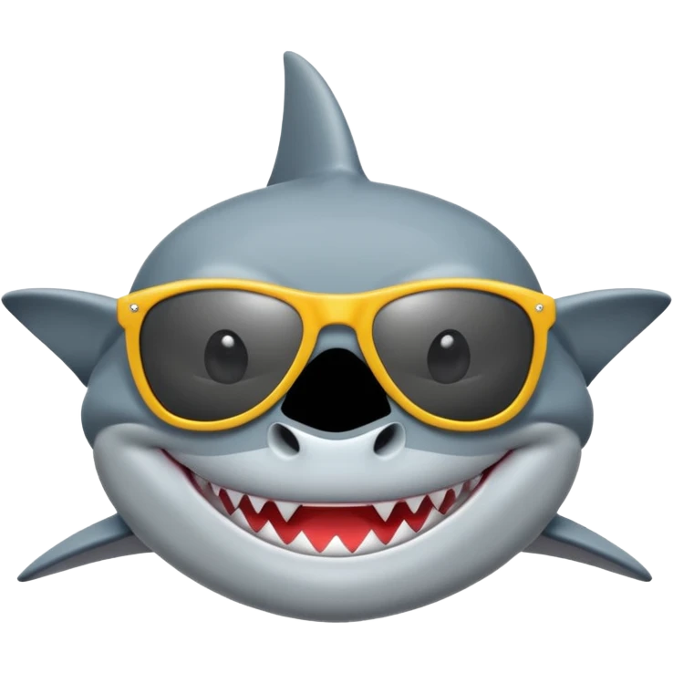 Shark wearing sunglasses  emoji