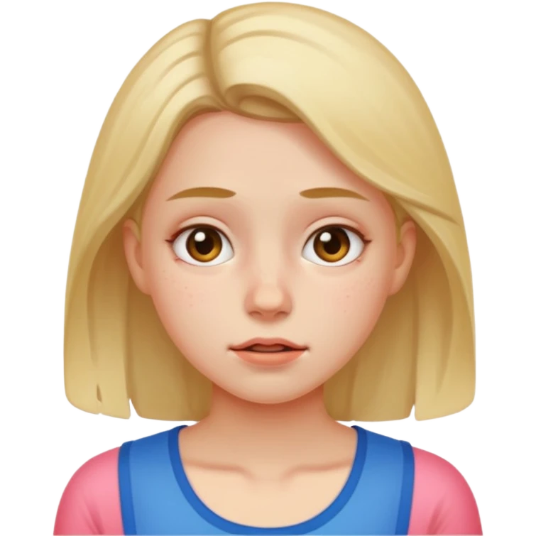 girl sweating emoji