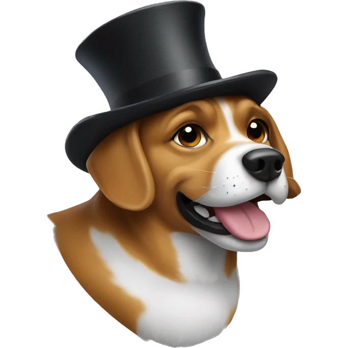 dog with tophat emoji