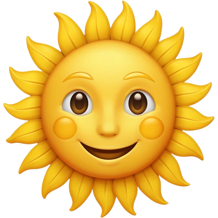 smiling sun emoji, simple and cheerful emoji