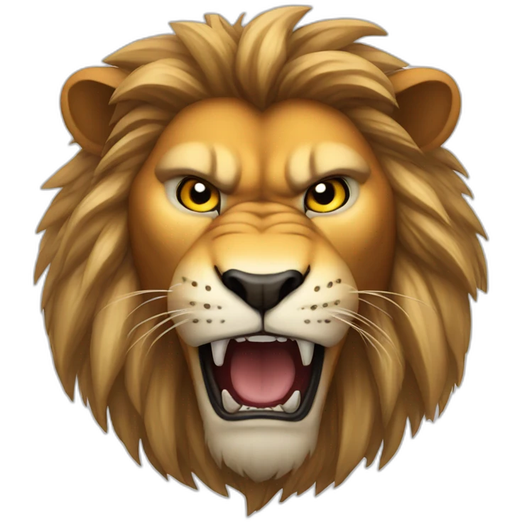 A angry lion emoji