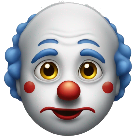 sad clown face emoji
