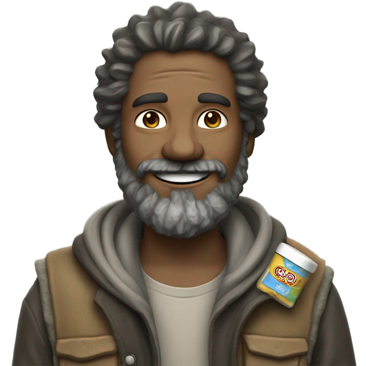 A hobo offering a breath mint emoji