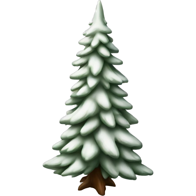  actual white fir christmas tree isolated.  emoji