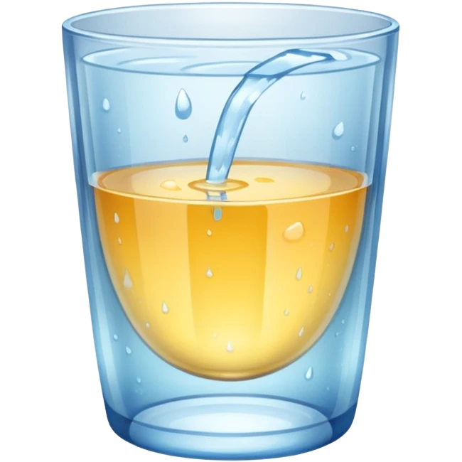Glass cup filled with water emoji