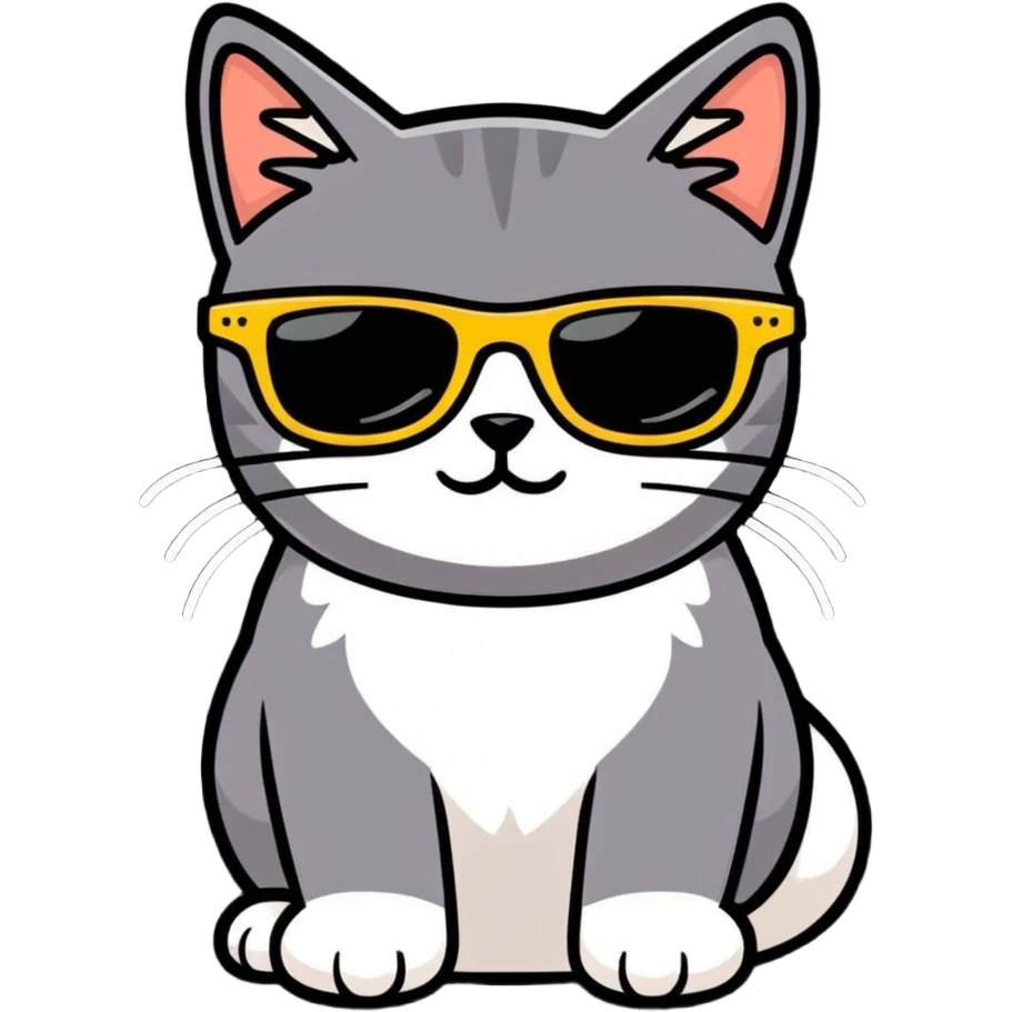 Cat with sunglasses emoji